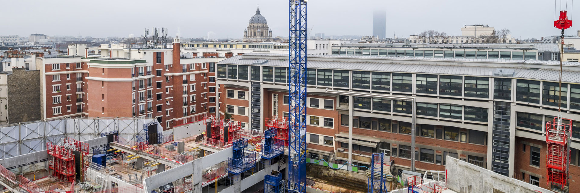 Fin du gros œuvre du premier étage du bâtiment cœur de l'ESPCI